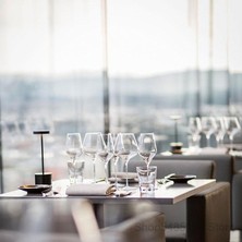 Xhang LED Bar Masa Lambaları Modern Restoran Yemeği Standı Işık Fikstür Şarj Edilebilir Taşınabilir Pil Masası Lamba Yemek Odası Ev Dekorasyonu (Siyah)