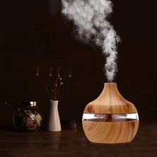 Xhang Elektrikli Hava Nemlendirici Temel Aroma Yağı Difüzör Ultrasonik Ahşap Tahıl Nemlendirici USB Mini Mist Maker LED Işık | Nemlendiriciler