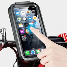 Xhang Su Geçirmez Kılıf Bisikleti Motosiklet Gidon Dikiz Aynası 3 Ila 6.8 "cep Telefonu Montaj Çantası Motosiklet Scooter Telefon Standı | Telefon Tutucular ve  Standları