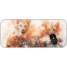 Xhang (750X300X3) Xxl Profesyonel Büyük Mouse Pad Pet Kedi Boyama Sanatı Xxl Büyük Fare Mat