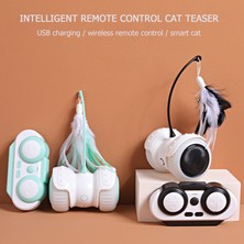 Xhang Kapalı Kediler Için Robotik Kedi Oyuncaklar Uzaktan Kumanda USB Şarj Edilebilir Renkli LED Işıklar Otomatik Interaktif Elektrikli Yavru Oyuncak | Kedi Oyuncakları (Siyah)