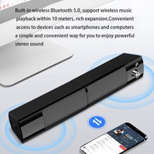 Xhang Siyah Bilgisayar Hoparlörler Ayrılabilir Bluetooth Hoparlör Bar Surround Ses Subwoofer Bilgisayar Pc Laptop Için USB Kablolu Çift Müzik Çalar | Bilgisayar Hoparlörleri