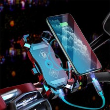 Xhang 15 W Kablosuz Şarj Motosiklet Telefon Tutucu IP66 Qc3.0 Şarj Cihazı ile Su Geçirmez Moto Bisiklet Gidon Inceleme Telefon Desteği Dağı | Telefon Tutucular ve duruş