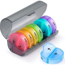 Xhang Homemiyn Haftalık Hap Organizer 7 Gün Günde 2 Kez 2 Kez, Haplar / Vitamin / Balık Yağı / Takviyeleri Için Büyük Günlük Hap Kılıfları Pillboxes (14.5x6.5x6.5cm) (Gri) (Yurt Dışından)