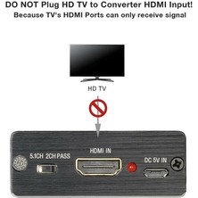 Xhang HDMI Uyumlu Ses Extractor Stereo Extractor Converter Optik Toslink Spdıf HDMI Uyumlu Ses Splitter Adaptörü | HDMI Kabloları (Yurt Dışından)