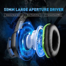 Xhang Eksa USB Gamıng Headset, 7.1 Surround Ses Oyun Kulaklığı, Ps4 Kulaklık, Pc Gürültü Iptal Iptal Iptal Mıc ve Rgb Işık, Pc Uyumlu, Playstation 4-Green