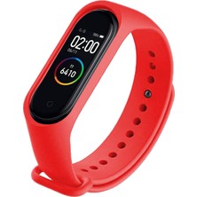 Deilmi Xiaomi Mi Band 3 4 Uyumlu Çelik Tokalı Spor Delikli Silikon Loop Kordon Kayış