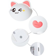 Xhang LED Gece Lambası Kedi Hayvan USB Şarj Silikon Karikatür Kreş Lambası Bebek Gece Lambası Çocuk Doğum Günü Hediyesi Oyuncak | LED Gece Işıkları (Pat Stil)