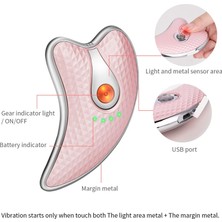 Xhang Guasha Kazıma Yüz Masajı LED Işık Mikrokur Cilt Gençleştirme Vücut Masaj Makinesi Yüz Kaldırma Zayıflama | Ev Kullanımı Güzellik Cihazları (Pembe)