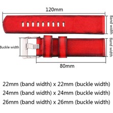 Xhang 18 * 16MM Çift Taraflı Hakiki Deri Watch Band Askı Kadın Erkek Dana Watchband Kemer Kırmızı Bilezik | Watch Bands