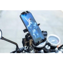 Xhang Motosiklet Bisiklet Evrensel Cep Telefonu Tutucu Alüminyum Bisiklet Sürme Braketi Gps Dağı Motosiklet Gidon Yan Ayna Standı | Telefon Sahipleri ve Standları