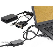 Xhang Siyah Taşınabilir USB 1080 P Dönüştürücü VGA Video Kablosu ile Video Laptop | HDMI Kabloları (Yurt Dışından)