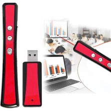 Xhang Vıboton PP900 2.4 Ghz Multimedya Sunum Uzaktan Powerpoint Clicker El Denetleyicisi Flip Kalem USB Alıcısı, Kontrol Mesafesi: 25M (Kırmızı)(Yurt Dışından)