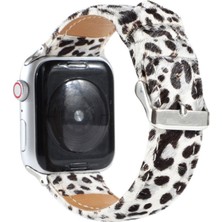 Xhang Bant Için Apple Watch Uyumlu Serisi Deri Leopar Baskı ile Deri IWatch Uyumlu Microfiber Modern Tasarım Için | Izle Bantları(Yurt Dışından)