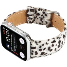 Xhang Bant Için Apple Watch Uyumlu Serisi Deri Leopar Baskı ile Deri IWatch Uyumlu Microfiber Modern Tasarım Için | Izle Bantları(Yurt Dışından)