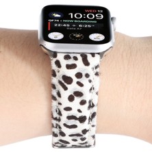 Xhang Bant Için Apple Watch Uyumlu Serisi Deri Leopar Baskı ile Deri IWatch Uyumlu Microfiber Modern Tasarım Için | Izle Bantları(Yurt Dışından)