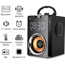 Xhang Ses Müzik Multimedya Mini Hoparlör Bluetooth Kablosuz Hoparlör Açık Uzaktan Kumanda Ses Kutusu Bas Subwoofer | Taşınabilir Hoparlörler (Siyah) (Yurt Dışından)