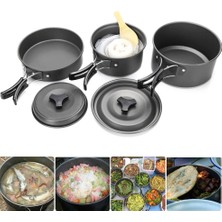 Xhang Pişirme Pot Pan Set Taşınabilir Açık Alüminyum Alaşım Kamp Sırt Çantası Ekipmanları Kampı Sofra Pişirme Malzemeleri | Açık Hava Tabloları(Yurt Dışından)