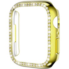 Ceponya Apple Watch Uyumlu 7 41MM Gard 05 Taşlı Kasa ve Ekran Koruyucu