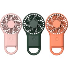 Zsykd El Tipi Cep Mini Küçük Fan Taşınabilir Şarj Dış USB Fan 7 Renk Işığı (Ordu Green) (Yurt Dışından)