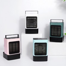 Zsykd USB Şarj Edilebilir Mini Klima Ev Yatak Odası Masası Fan (Yeşil) (Yurt Dışından)