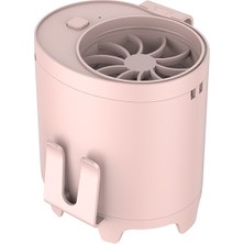 Zsykd Asılı Boyun Asılı Bel Fan Sessiz Açık Hava Sporları USB Bladeless Fan (Pembe) (Yurt Dışından)