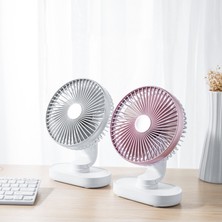 Zsykd D77 Masaüstü Otomatik Sarılma Hhead Fan Sessiz Taşınabilir Ev Ofis Yurt USB Fan (Gül Pembe) (Yurt Dışından)