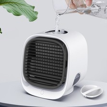 Zsykd Mini Çok Fonksiyonlu Nemlendirme Aromaterapi Fan Taşınabilir Ofis Ev Masaüstü Klima Fan (Sky White) (Yurt Dışından)