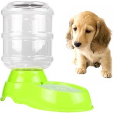 Zsykd 3.5l Pet Yerçekimi Waterer Köpekleri Kediler Plastik Kendinden Dispensing Gravity Pet Besleyici (Yeşil) Yeşil (Yurt Dışından)