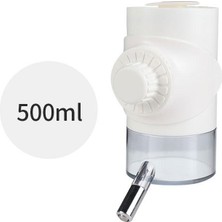 Zsykd Pet Waterer Ball Besleyici Asma Köpek Sucu Asma Kafe Evcil Su Kupası 500ML (Fildişi Beyaz) Beyaz (Yurt Dışından)