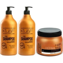 Kuaf Tuz Içermeyen Tuzsuz Şampuan 1000 Ml X 2 Adet + Keratin Maskesi 500 Ml