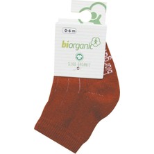 Bibaby Biorganik Simple Bebe Çorap 68368 Kiremit