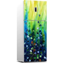 Sticker Art Buzdolabı Sticker Kaplama Dolap Kaplama Etiketi Çiçek Kumaş