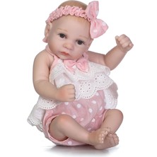 10 Inç 25 cm Reborn Bebek Bebek Kız Tam Silikon Banyo (Yurt Dışından)