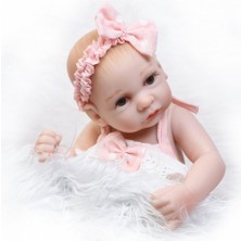10 Inç 25 cm Reborn Bebek Bebek Kız Tam Silikon Banyo (Yurt Dışından)