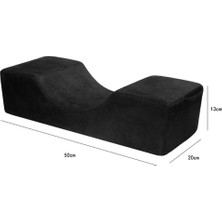 Vanmbo Kirpik Uzatma Yastık Zarif U Şekilli Güzellik Salonu Yastık 50X20X13 cm Siyah (Yurt Dışından)