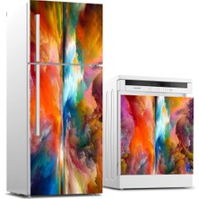 Sticker Art Buzdolabı ve Bulaşık Makinası Beyaz Eşya Sticker Kaplama Gerçeklik