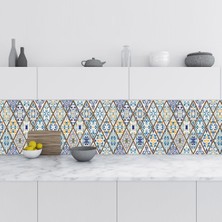 Sticker Art Mutfak Tezgah Arası Folyo Fayans Kaplama Folyosu Talevera Motif 60X200 cm