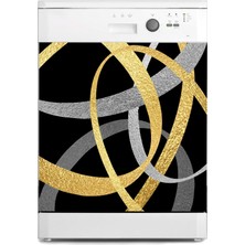 Sticker Art Bulaşık Makinesi Sticker Kaplama Beyaz Eşya Kaplama Soyut Desen