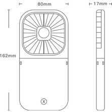 SZYKD F20 Elektrapan Elde Taşınma Fan Taşınabilir Masaüstü Katlanır Sessiz USB Asma Boyun Fan (Mavi)(Yurt Dışından)