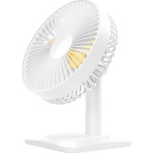 SZYKD N11 Ayarlanabilir USB Şarj Sessiz Masaüstü Elektrik Fan, 3 Hız Kontrolü (Beyaz)(Yurt Dışından)