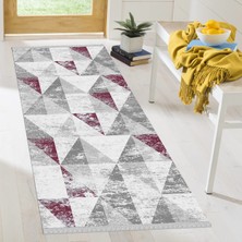 Decoser Halı Dekoratif Kilim Makinada Yıkanabilir Dijital Baskılı Modern Desenli Kaymaz Tabanlı Salon Koridor Mutfak Halısı NOVA-4082