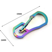 Segolike Anahtarlık Anahtarlık Açık Kanca Paslanmaz Çelik Toka Karabina Tırmanma Renkli Yürüyüş (Yurt Dışından)