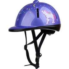 Segolike Hafif Çocuk At Binme Şapka Ayarlanabilir Havalandırmalı At Binme Kask - Mor (Yurt Dışından)