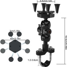 Wupp CS-1133A1 Motosiklet Dört-Pençe x Şekil Ayarlanabilir Cep Telefonu Tutucu Braketi, Çift Tap Toka Sürümü(Yurt Dışından)