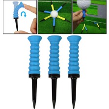 Segolike 3 Parça Elastik Golf Tees Acemi Uygulama Aracı Golfçü Düşük Direnç Mavi (Yurt Dışından)