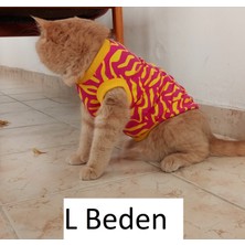 Stylie Ince Yazlık Kolsuz Kedi ve Küçük Irk Köpek Giysisi Pembe Sarı
