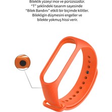 Deilmi Xiaomi Mi Band 5 6 Uyumlu Çelik Tokalı Spor Delikli Silikon Loop Kordon Kayış