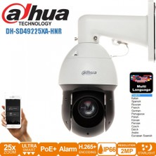 Dahua  SD49225XA-HNR 2mpix, 4,8-120MM Lens, 25X Starlight, 100MT. Gece Görüş Ir Wizsense Ptz Ip Kamera