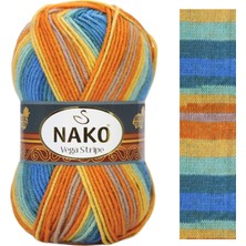 Nako Vega Stripe El Örgü Ipi Renk KODU:82421
